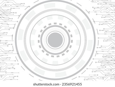 gray background. Abstract technological background with various technological elements. Structure pattern technology backdrop. Vector illustration.	
