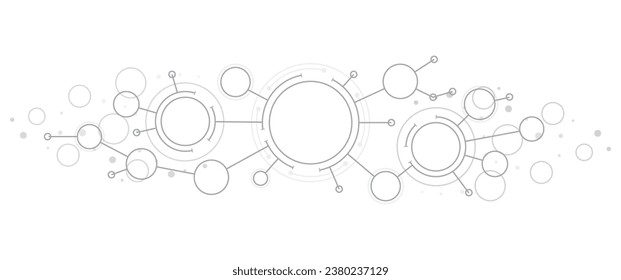 gray background. Abstract technological background with various technological elements. Structure pattern technology backdrop. Vector illustration.	
