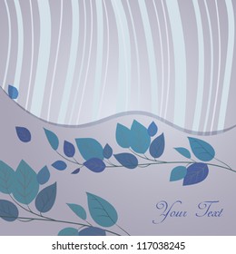 gray background, autumn leaves, vector