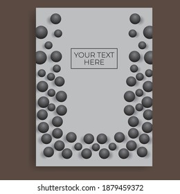 Gray background and black ball poster template. Great vectors for banners, flyers, web, apps, sales promotion, product marketing, certificates, social media, online shops etc.