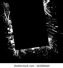 Gray background with black tire track print. eps10
