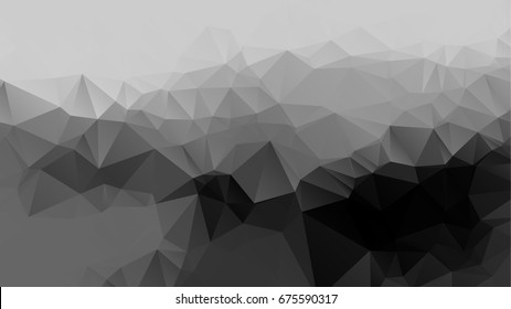 Gray background. Black and white background. Abstract Polygonal Mosaic background of triangles. Blurry gray grid. Vector illustration for your business artwork. Creative Design Templates.