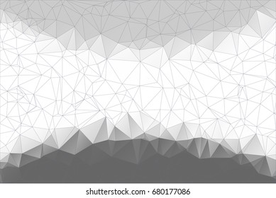 Gray background. Black and white background. Abstract Polygonal Mosaic background of triangles. Blurry gray grid. Vector illustration for your business artwork. Creative Design Templates.