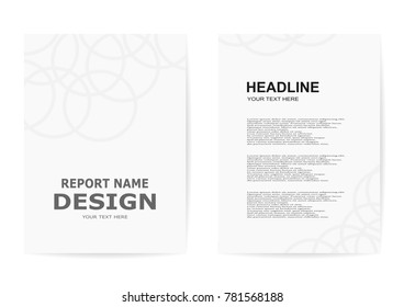 Gray background for Brochure Flyer cover page annual report design Layout vector template