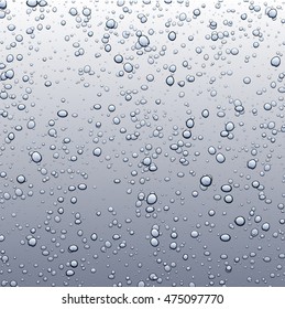 Gray background with bubbles. Vector water illustration.
