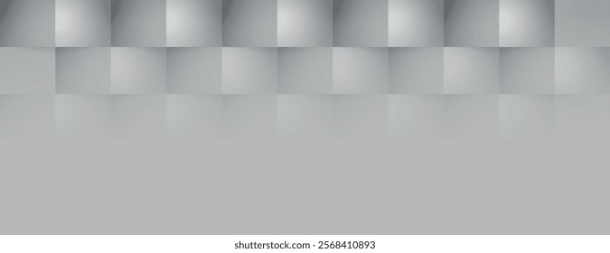 Gray background with a checkered pattern. The background has a smooth texture. The gray color gives the background a modern look. Modern 3D checkered pattern background vector