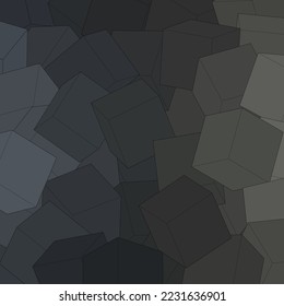 Gray background from cubes. polygonal style. Design element.