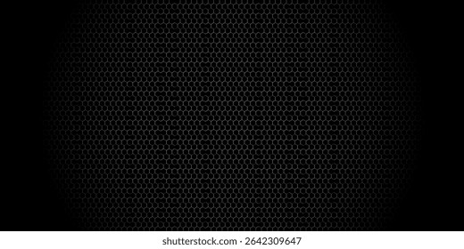 Gray background. Dark hexagon carbon fiber texture. Metal texture steel background. Design template vector illustration