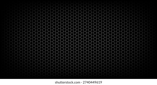 Gray background. Dark hexagon carbon fiber texture. Metal texture steel background. Design template vector illustration