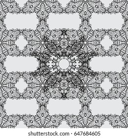Gray background. Doodle background in vector with doodles, flowers and paisley. Vector ethnic pattern can be used for wallpaper, pattern fills, coloring books and pages for kids and adults.