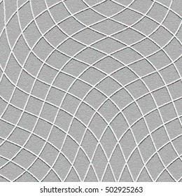 Gray background with embossed mesh. Vector illustration