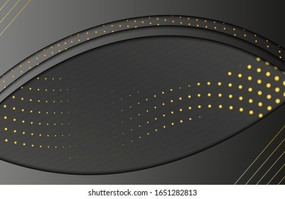 Gray background with gold accents