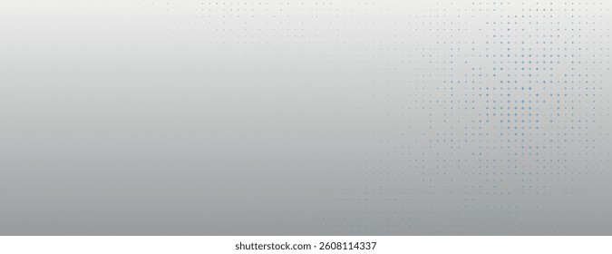 Gray background with a gradient style, featuring small dotted patterns. The gray background has a smooth, subtle texture. Minimal halftone dotted texture vector background