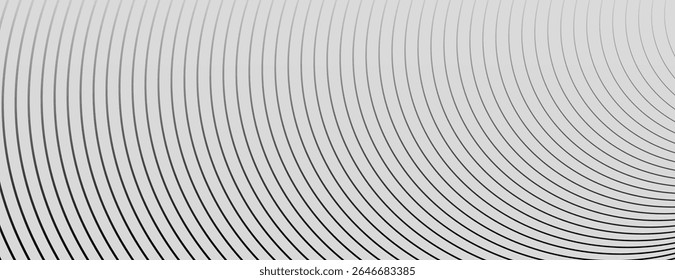 Plano de fundo cinza com textura gradiente, apresentando linhas curvas. O fundo é moderno e elegante, com um esquema de cores cinza. Vetor de plano de fundo de onda. Fundo cinza.