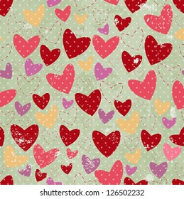 gray background with heart and point