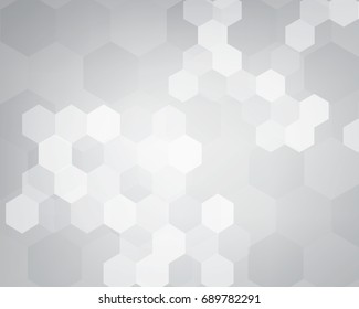 gray background hexagon pattern vector 