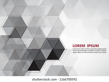 gray background hexagon polygon pattern