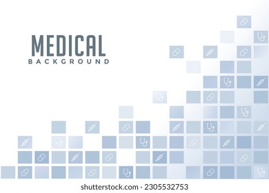 gray background medicine squares geometry in vector and illustration