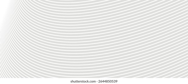 Gray background with a modern style, featuring curved lines. The background is smooth with a gray color, creating a sleek texture. Digital background vector. Gray background.