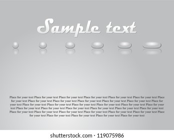 The gray background for a poster with a metallic graphic elements and text field