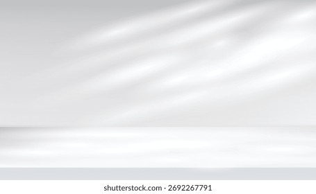 Fondo gris para la presentación de la escena de la exhibición del producto con luces y sombras hermosas. Exhibición de la maqueta del pedestal escena mínima etapa vacía para el producto de la presentación, soporte, escaparate, exposición
