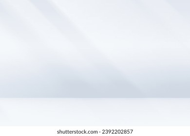 Gray background for product presentation with shadow and light from windows