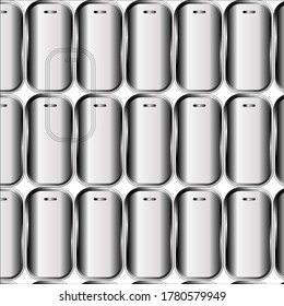 Gray background. Silver block pattern.