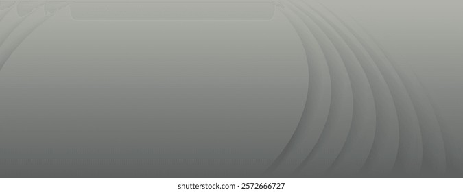 A gray background with a smooth, gradient texture. The background features subtle, curved lines. The gray color adds a modern touch. Abstract minimal curved layered texture background vector