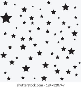 Gray background stars pattern vector