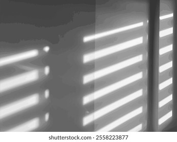 Fundo cinza com listras de luz na parede.