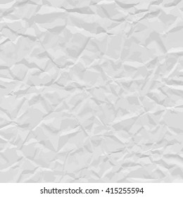 Gray background texture of auto traced crumpled paper. Vector illustration.