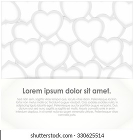 Gray background of valentines hearts