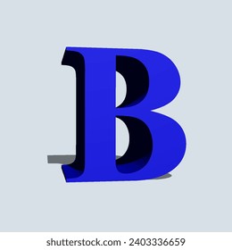 Grauer Hintergrund, Vektoralphabet ist B.