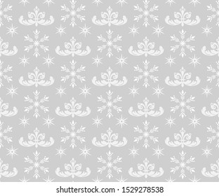 Gray background wallpaper. Seamless pattern in style retro. Template for your graphic design. Vector image
