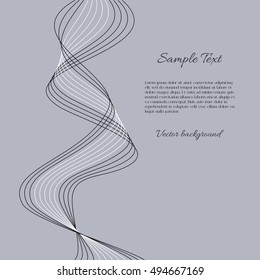 Gray background with white and black wave and example text