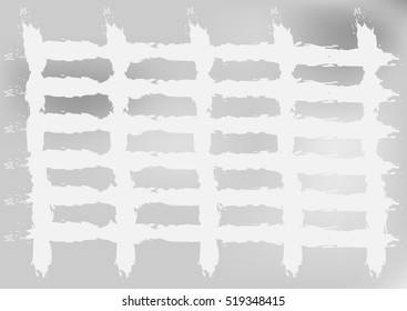 Gray background with white glow and crossed lines. Rough brush, grunge. Rectangular.