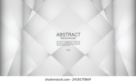 Fondo gris, diseño de fondo de polígono blanco, vector geométrico, textura mínima, diseño de portada, plantilla de volante, anuncio, plantilla de fondo abstracto, fondo de decoración, portada de libro, vector