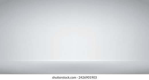 Gray Background. Gray and white studio room background. Gray background with light effects. Space for selling products on the website. Vector illustration.