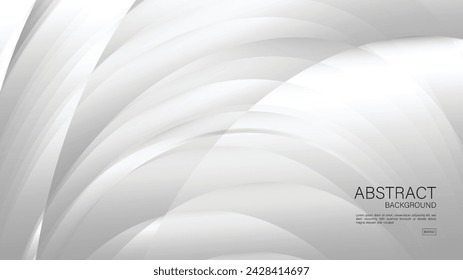 Gray background, white wave background design, Geometric vector, Minimal Texture, cover design, flyer template, advertisement, abstract background template, decoration wallpaper, book cover, vector