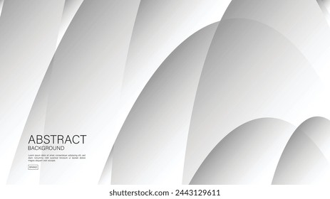 Fondo gris, diseño de fondo de onda blanca, vector geométrico, textura mínima, diseño de la cubierta, plantilla de volante, anuncio, plantilla de fondo abstracto, papel pintado de la decoración, cubierta del libro, vector