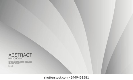 Fondo gris, diseño de fondo de onda blanca, Vector geométrico, textura mínima, diseño de la cubierta, Plantilla del volante, publicidad, Plantilla de fondo abstracto, Fondo de pantalla de la decoración, cubierta del libro, Vector