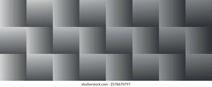 Gray background with a woven texture. The background features a gradient gray pattern, creating a modern and sleek gray appearance. Square pattern background vector. Gray background.