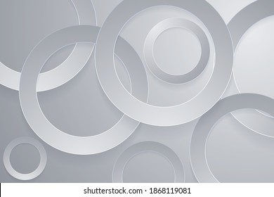 fondo gris. Fondo de la capa de recorte de 3d círculo.