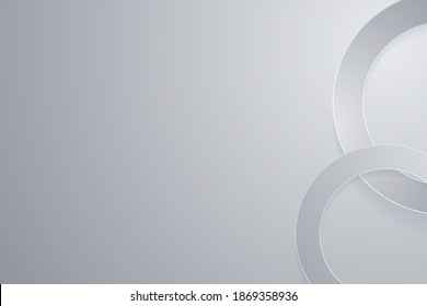 gray backgrounds. 3d circle papercut layer background.