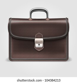 Gray bag business profile, template design element, Vector illustration