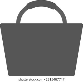 gray bag icon simple silhouette