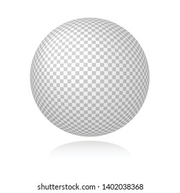 Gray ball with checkered texture, vector design