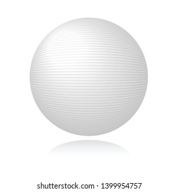 Gray ball with a striped texture, vector design