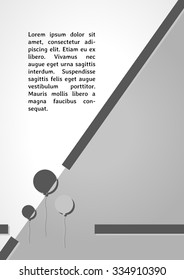 gray balloons dark infographics on gray gradient background