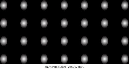 Bolas grises sobre fondo negro abstracto. Ilustración vectorial, Eps10